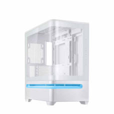 ASUS PRIME AP202 Micro ATX Computer Case, Up to 360mm Radiator, Supports Up to 420mm Max GPU, Top & Bottom Removable Dust Filters, White | 90DC00P3-B19000